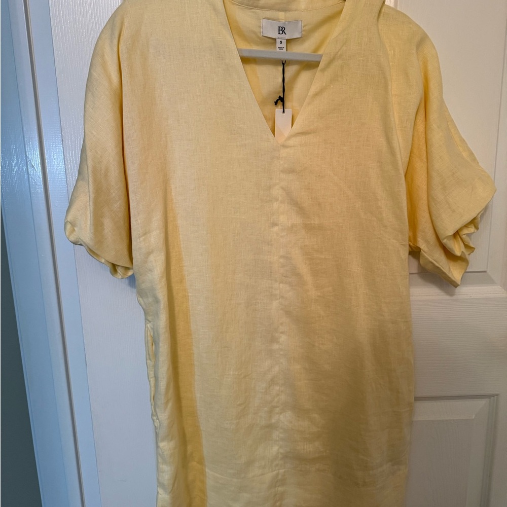 Banana Republic Men's Light Yellow Casual Shirt